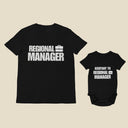 Assistant to Regional Manager - Matching Father Baby Gift Set, baby boy and baby girl gift, dad and baby match, dad gift, gift for daddy