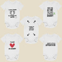 Daddy Baby Vest Bodysuit Set of 5 - Perfect Baby Grow for New Dads, Unique Gift for Newborns, Adorable Infant Clothing