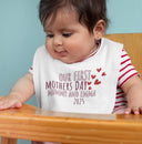 Our First Mothers Day Baby Onesie®, Mothers Day Outfit, Cute Mothers's Day Baby Romper, Baby Bib