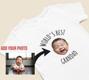 World's Best Grandad Grandma Custom Baby Face T-Shirt | Gift from Grandson Granddaughter | Unique Family Tee for Special Occasions