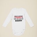 Born to Support Manchester United Just Like Daddy, Grandad, Mummy, Nanna Football Baby Vest, Manchester United Bodysuit | Baby Gift