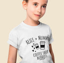 Coffee Shop Buddies Personalised Kids Name and Mummy T-Shirt – Custom Children's Tee for Coffee Dates