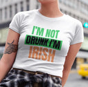 Snug Fit Crop Top | Im Not Drunk Im Irish Shirt | Y2K Baby Tee | Gift for Her & Friend | St. Patrick's Day Gift