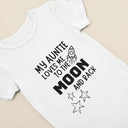 My Auntie Loves Me To The Moon Personalised Baby Vest | Family Custom Bodysuit for Newborns & Baby Showers | Uncle Grandad Baby Gift