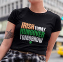 Snug Fit Crop Top | Irish Today Hungover Tomorrow Shirt | Y2K Baby Tee | Gift for Her & Friend | St. Patrick's Day Gift