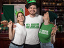0% Irish Here For The Guinness Funny T-Shirt | St Patricks Day Gift for Men & Women | Unisex Sizes in Black or White