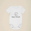 Unisex PERSONALISED baby sleepsuit, babygrow, vest, bib. Great baby shower gift, new baby gift