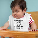 I Want Daddy To Change My Nappie Sleepsuit, Unisex Baby Grow, Custom Vest & Bib, Perfect Baby Shower Gift, New Baby Essentials