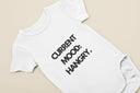 Current Mood: Hangry Funny Baby Grow - Funny Novelty Baby Grow, Baby Onesie, Joke Baby Bib, Baby Outfit