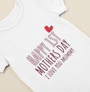 Happy 1st Mothers Day Baby Onesie®, Mothers Day Outfit, Cute Mothers's Day Baby Romper, Baby Bib