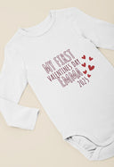 My First Valentines Personalised Vest Bodysuit, Baby Bib, Baby Vest | Custom Name Baby Gift, Funny Baby Grow, Unique Personalised Baby Suit