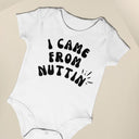 I Came From Nuttin Funny Unisex Baby Grow Sleepsuit & Custom Bib - Perfect Baby Shower Gift, New Baby Essentials