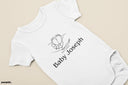 Unisex PERSONALISED baby sleepsuit, babygrow, vest, bib. Great baby shower gift, new baby gift