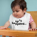 Spit Happens Baby Grow | Funny Novelty Baby Onesie & Bib | Cute Outfit, Perfect Gift for New Parents