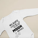 My Auntie Loves Me To The Moon Personalised Baby Vest | Family Custom Bodysuit for Newborns & Baby Showers | Uncle Grandad Baby Gift