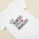 Auntie Vest Bodysuit Set of 5 - Custom Baby Gift with Name, Perfect Baby Grow from Auntie, Unique Gift for Newborns