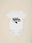 Im The Sperm That Won Baby Grow | Funny Novelty Baby Onesie & Bib | Cute Baby Outfit, Perfect Gift for New Parents