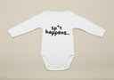 Spit Happens Baby Grow | Funny Novelty Baby Onesie & Bib | Cute Outfit, Perfect Gift for New Parents