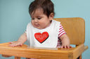 Personalised Straight From The Heart Sleepsuit, Unisex Baby Grow, Custom Vest & Bib, Perfect Baby Shower Gift, New Baby Essentials