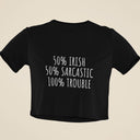 50% Irish Snug Fit Crop Top | Y2K Ireland Baby Tee | Perfect St. Patrick's Day Gift for Her & Friends | Lucky Shirt