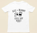Coffee Shop Buddies Personalised Kids Name and Mummy T-Shirt – Custom Children's Tee for Coffee Dates