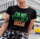 Snug Fit Crop Top | Im Not Drunk Im Irish Shirt | Y2K Baby Tee | Gift for Her & Friend | St. Patrick's Day Gift