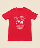 Coffee Shop Buddies Personalised Kids Name and Mummy T-Shirt – Custom Children's Tee for Coffee Dates