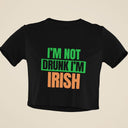 Snug Fit Crop Top | Im Not Drunk Im Irish Shirt | Y2K Baby Tee | Gift for Her & Friend | St. Patrick's Day Gift