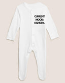 Current Mood: Hangry Funny Baby Grow - Funny Novelty Baby Grow, Baby Onesie, Joke Baby Bib, Baby Outfit