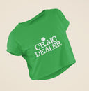 Snug Fit Crop Top | Craic Dealer Lucky Shirt | Y2K Baby Tee | Gift for Her & Friend | St. Patrick's Day Gift