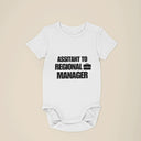 Assistant to Regional Manager - Matching Father Baby Gift Set, baby boy and baby girl gift, dad and baby match, dad gift, gift for daddy