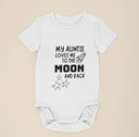 My Auntie Loves Me To The Moon Personalised Baby Vest | Family Custom Bodysuit for Newborns & Baby Showers | Uncle Grandad Baby Gift