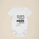 Auntie Vest Bodysuit Set of 5 - Custom Baby Gift with Name, Perfect Baby Grow from Auntie, Unique Gift for Newborns