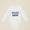 Born to Support Portsmouth Just Like Daddy, Grandad, Mummy, Nanna Football Baby Vest, Portsmouth Football Bodysuit | Baby Gift
