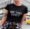 Retro Baby Crop Top | Snug Fit Crop Top| Cute Croptop | Graphic Top | Graphic Shirt | Cute Gift | Girl Crop Top