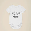 Personalized Dog Name Baby Onesie® | New Best Friend Onesie® & Dog Name Bib | Baby Shower Gift for Newborns, Dog Owner Baby Gift