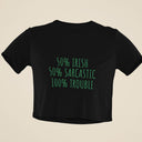 50% Irish Snug Fit Crop Top | Y2K Ireland Baby Tee | Perfect St. Patrick's Day Gift for Her & Friends | Lucky Shirt