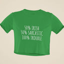 50% Irish Snug Fit Crop Top | Y2K Ireland Baby Tee | Perfect St. Patrick's Day Gift for Her & Friends | Lucky Shirt